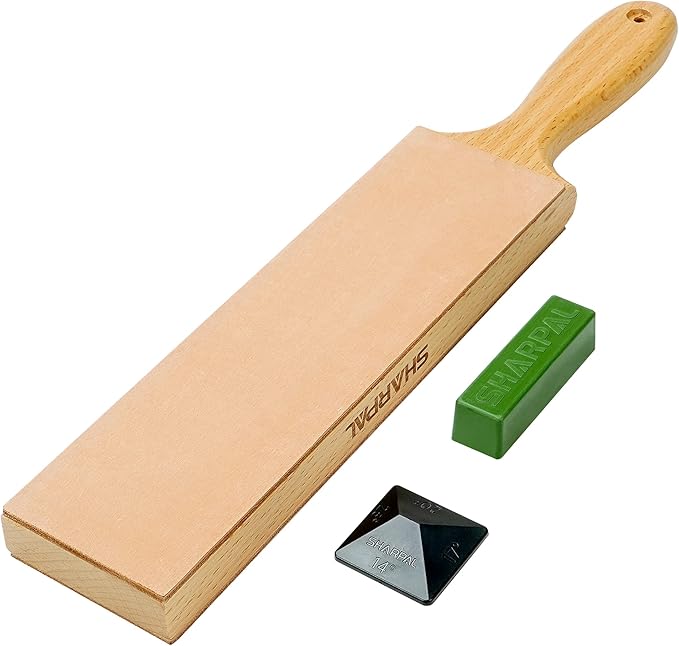 SHARPAL Double-sided Diamond Sharpening Stone and Double-sided Leather Strop Kit