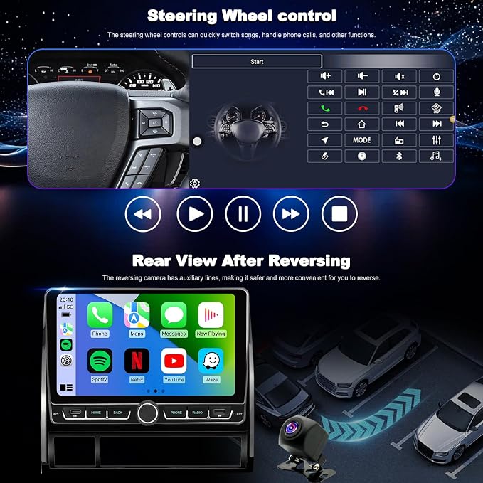 4+64G 5GWiFi Upgrade Car Radio for Toyota Tacoma 2005-2015, 9inch Android 13 Touch Screen Head Unit, Wireless Carplay Android Auto Double Din Stereo GPS Navigation Bluetooth FM SWC Truck Backup Camera