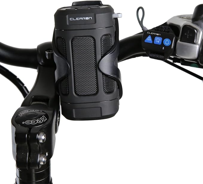 – Wireless Waterproof Portable Bluetooth 5.0 Speaker with Bike Mount & Remote – Premium Sound Quality & Loud 8W Mini Speaker – 10 Hours of Playtime (Black)