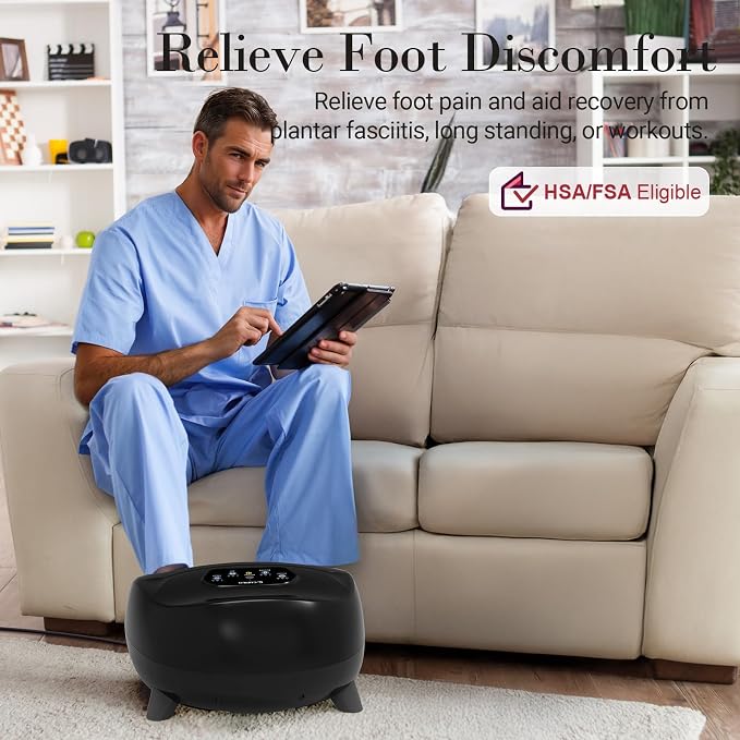 CuPiLo Foot Massager with Heat, FSA Eligible HSA Upgraded Full Foot Shiatsu Massage for Neuropathy, Remote Control Multi-Level Settings, Feet Massager for Plantar Fasciitis, Birthday Gifts for Women