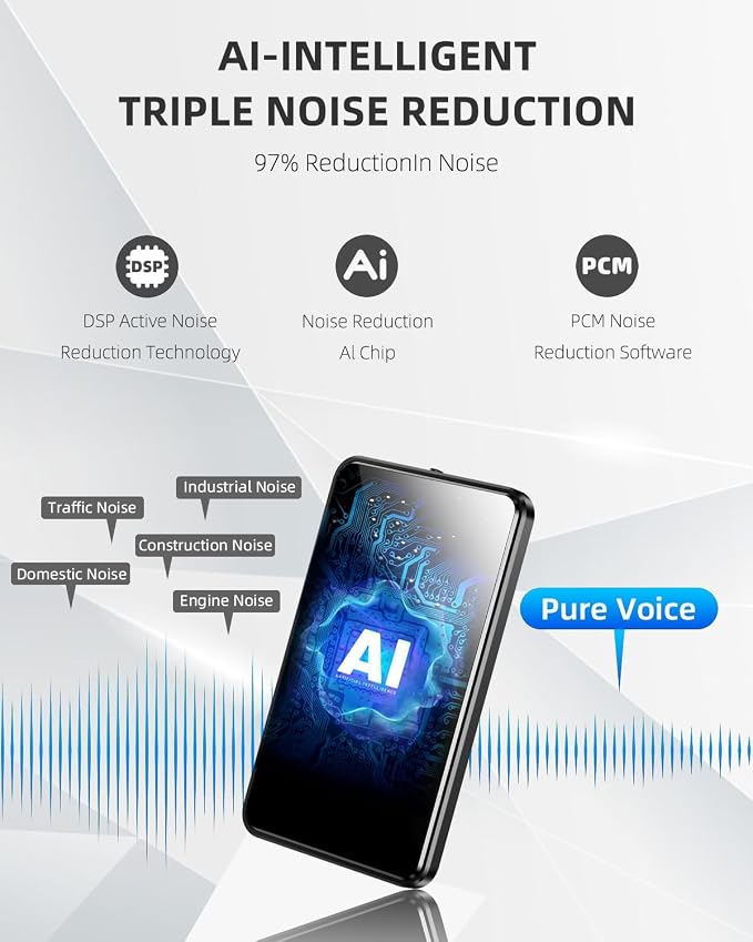 128GB(9200Hour) Voice Recorder, 3072Kbps Voice Activated Recorder,Audio Recorder with Magnetic Function,Recording Device, Digital Voice Recorders with Playback,Ideal for Lectures, Meetings, Interviews