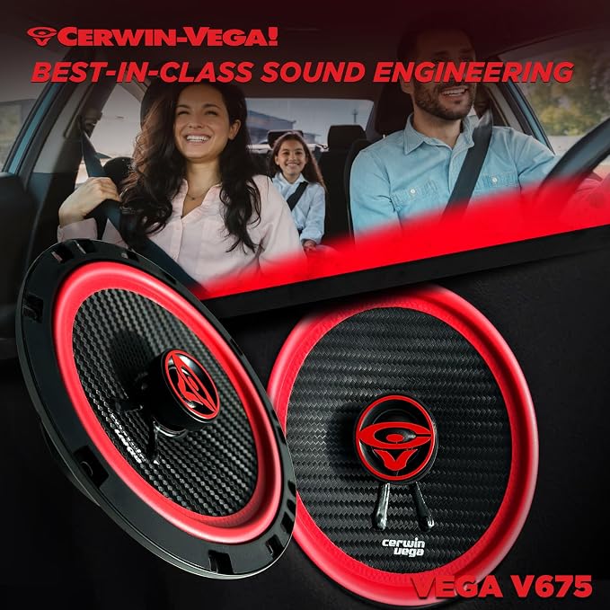 CERWIN-VEGA! V675 6.75" VEGA 2-Way 360 Watts 4 Ohm Coaxial Speakers(Pair)