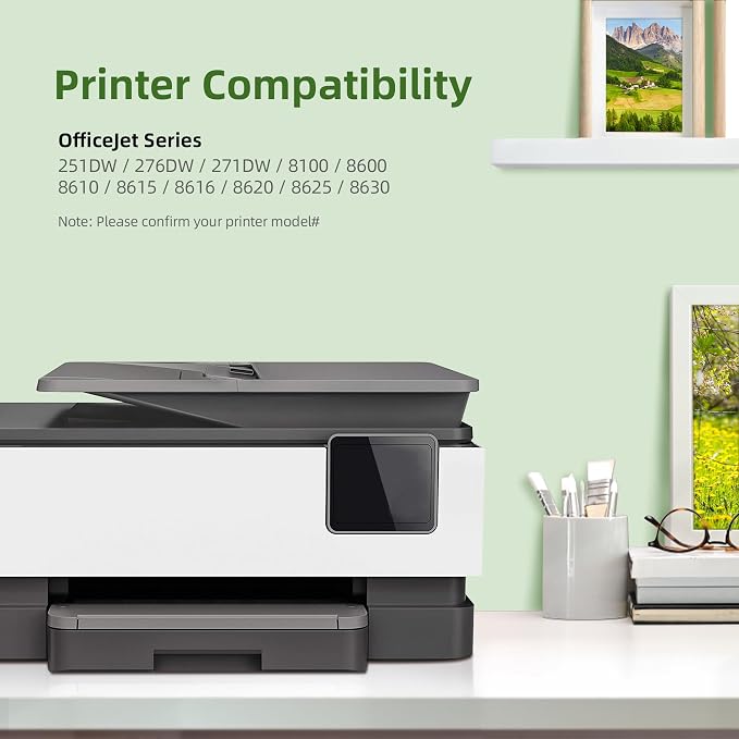 950XL 951XL Ink Cartridges Compatible for HP 950 951 Ink Cartridges Combo Pack Use for HP OfficeJet Pro 8600 8610 8615 8620 8100 8630 8660 8640 276DW 251DW, 4 Pack Black Cyan Magenta Yellow