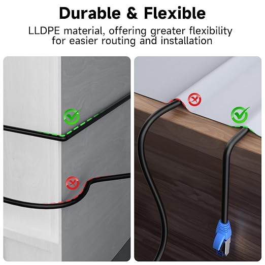 Cat6A Outdoor Ethernet Cable 30 ft, 23AWG 10Gbps 550MHz high-Speed CAT6A Cable, Internet Cable Direct Burial Waterproof LLDPE Jacket UTP UV LAN Network Ethernet Cord with 20 Cable Ties
