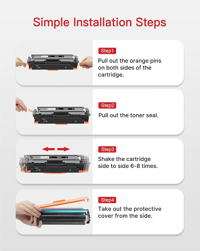 054H 054 Toner Replacement for Canon 054H 054 Toner Cartridge Set work with Canon MF642Cdw Toner Cartridges for Color imageCLASS MF644Cdw MF642cdw MF641Cw LBP622Cdw, 4 Pack CRG-054H Cartridge 054