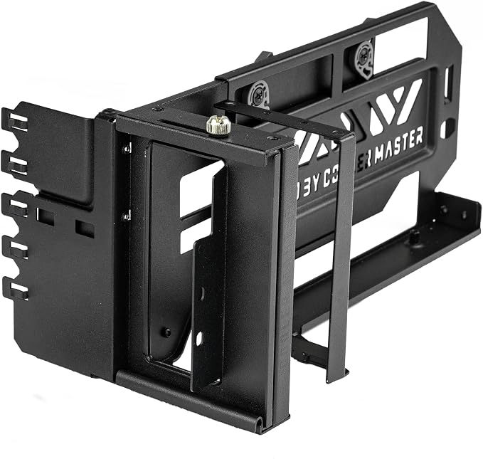 Cooler Master Vertical GPU Card Holder Gen5 with PCIe 5.0 x16 Riser Cable, Adjustable Graphics Card Holder for E-ATX, ATX & Micro-ATX Cases, Supports Triple-Slot GPUs, Black