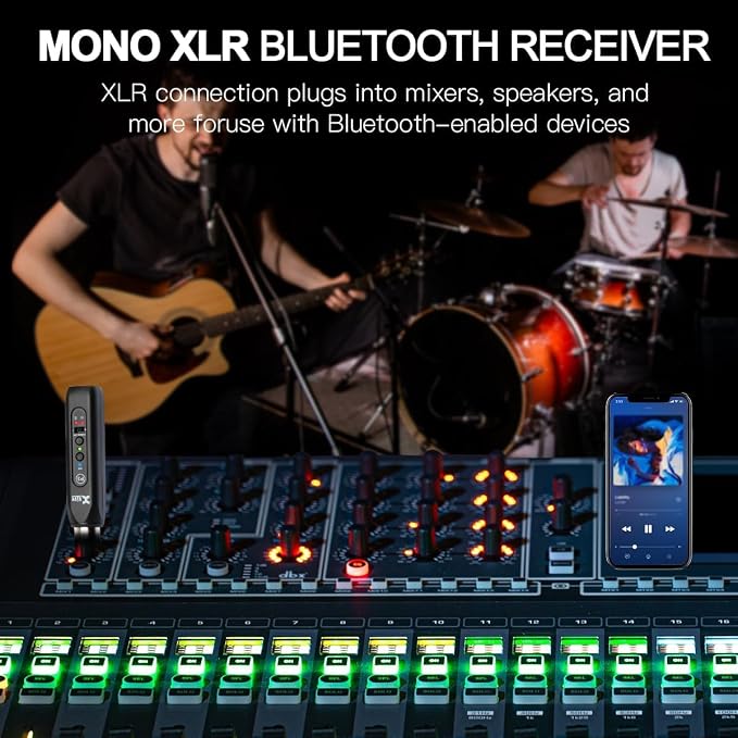 Xvive P3 Bluetooth XLR Receiver for Audio Mixer, Active PA, DJ Systems