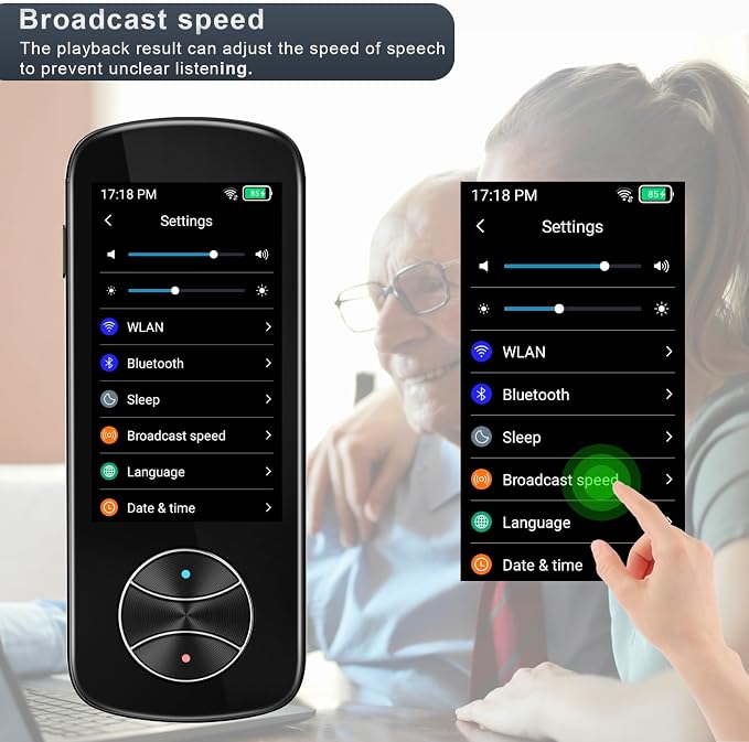 Language Translator Device, Two-Way Instant AI Voice Translator Support 137+ Language Online Translation, Translator Device with Voice/Text/Offline/Photo Translation for Business Learning Travel