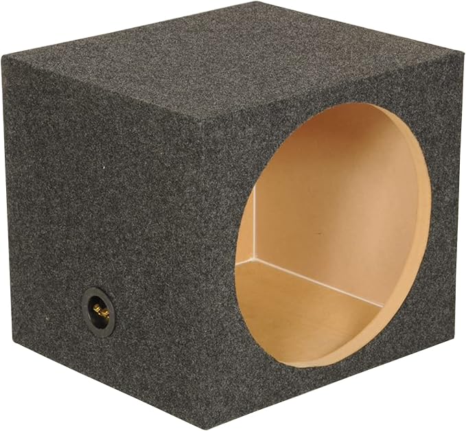 Q Power 12 Inch Single Sealed Heavy-Duty Subwoofer Enclosure Box for Car