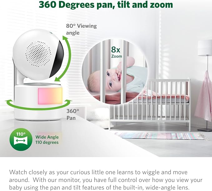 LeapFrog LF915-2HD Baby Monitor, 2 Cameras, 5" 720p Screen