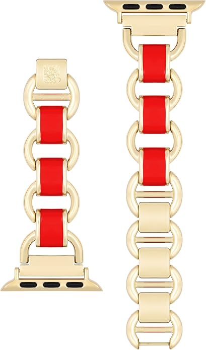 Anne Klein Fashion Chain Bracelet for Apple Watch, Secure, Adjustable, Apple Watch Replacement Band, Fits Most Wrists
