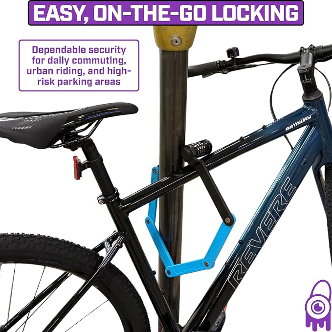 Monster Folding Bike Lock – Heavy-Duty Anti-Theft Hardened Steel, Rust-Proof, Foldable Compact High-Security Lock for Bicycle, Scooter & Motorcycle (White Combo)