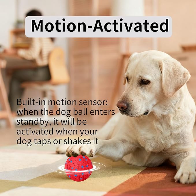 2-in-1 Interactive Dog Ball Toy for Aggressive Chewers, Automatic Moving & Bouncing E-TPU Dog Ball, 3 Modes Smart Pet Toy with Motion Sensor