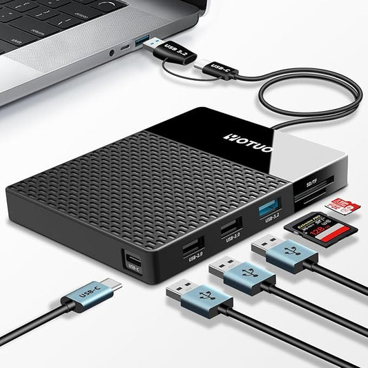 YOTUO Portable 750GB Docking Station External Hard Drive, USB C Multiport Hub HDD 7-in-1, USB 3.0, SD/TF Card Reader, for Windows, Mac, Android, TV, Phone, Laptop, Desktop