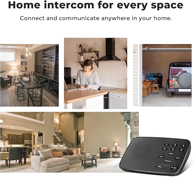 Hosmart Intercoms Wireless for Home UltraSpeak, 2025 Full Duplex Wireless Intercom System for Business, Room to Room Intercom Two Way Real-time Intercom with 1300 Feet Range (3 Stations)