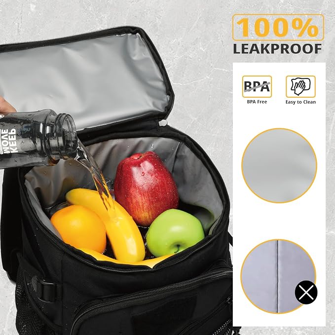25L Backpack Cooler Keep All Drink Cold for Long Periods of Time Cooler Backpack Insulated Waterproof Portable High Durability Small Cooler Backpack with Compartment for Hiking Camping Beach