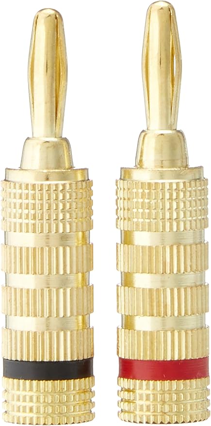 Monoprice 121821 24k Gold Plated Speaker Banana Plugs, Closed Screw Type (12 Pairs)