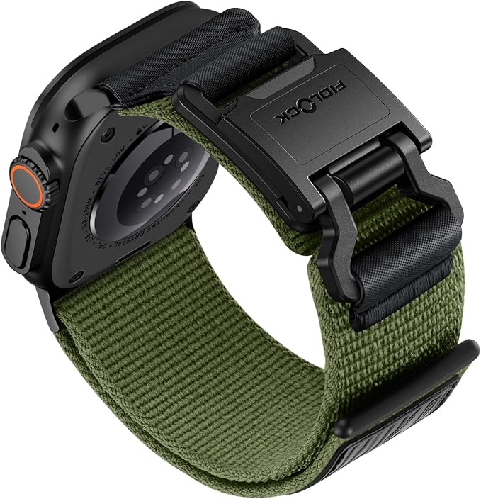 Bandletic Compatible with Apple Watch Ultra 3 Band Men, Braided Nylon Loop Replacement Strap with Magnetic Fidlock Hook Buckle for iWatch Ultra 2 49mm, Series 11/10 46mm, 9/8/7 45mm, SE/6/5/4 44mm