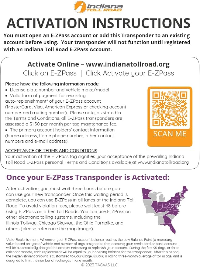 E-ZPass Transponder - Indiana Toll Road (ITRCC) (2-Pack)