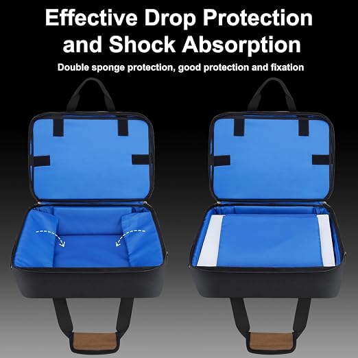 GDNasist Carrying Case Fit for PS5, Travel Thickened Protective Bag Compatible with Playstation 5 Console, Headset, PS5 Controller, Game Discs, and Gaming Accessories Brown
