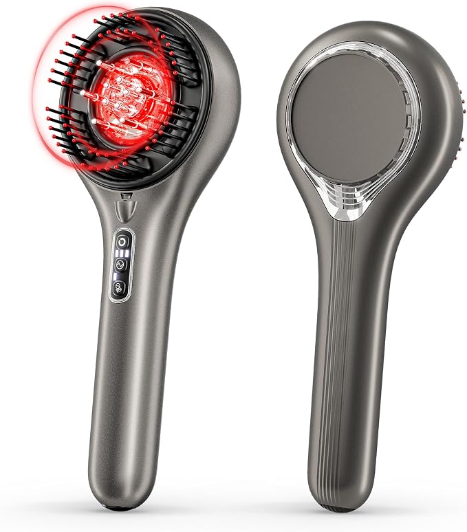 5-in-1 Scalp Massager Hair Brush, Oil Applicator，Electric Hair Brushes for Hair Growth, Hair Oil Dispenser, Scalp Massager, IPX7 Waterproof, Portable for Men & Women Home & Travel