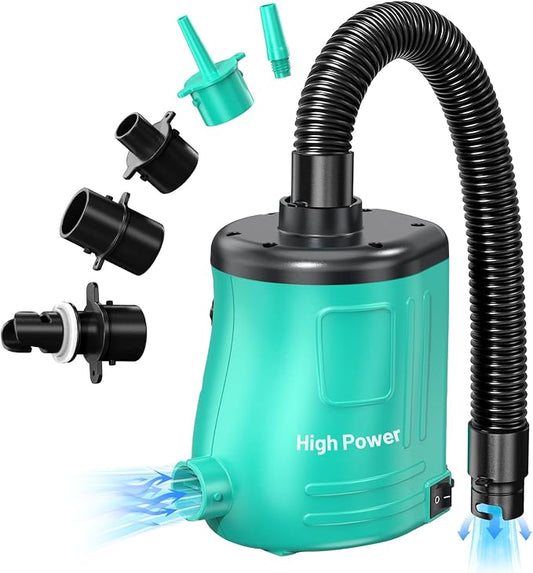 MAACOULD Electric Air Pump for Inflatables: Air Mattress Pump for Balloons Pool Floats Boat for Quick-Fill Inflator/Deflator - 400W 110V AC Inflatable for Gender Reveal Celebration Party Outdoor Home