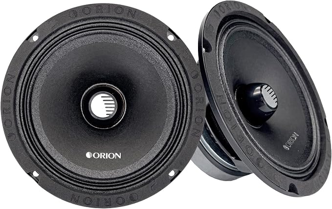 ORION Cobalt CM652 High Efficiency 6.5" Mid-Range Bullet Loudspeakers, 1000W Max Power, 250W RMS, 2 Ohm, 1.5" Voice Coil - Pro Car Audio Stereo, Midrange Speakers (Pair)