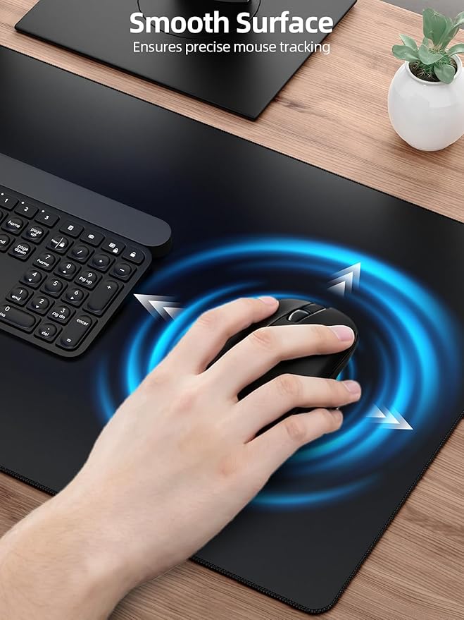 Mouse Pad with Magnetic Wireless Charging & Phone Stand, 31.5"x15.8" Large, Waterproof Smooth Surface, Non-Slip Base, with Adapter