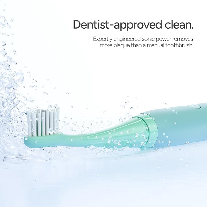 ORDO Lite Sonic Toothbrush, Electric Toothbrushes with 35,000 Pulses Per Min, Dual Modes, Over 5 Weeks Battery, Smart Timer, Waterproof, USB C, Sage