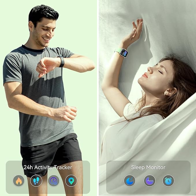 aeac Smart Watches for Women Men Android & iPhone, Alexa Built-in, 1.8" Touch Screen Smartwatch with Answer/Make Calls, Fitness Watch with IP68 Waterproof Heart Rate/Sleep Monitor, 120+ Sport Modes