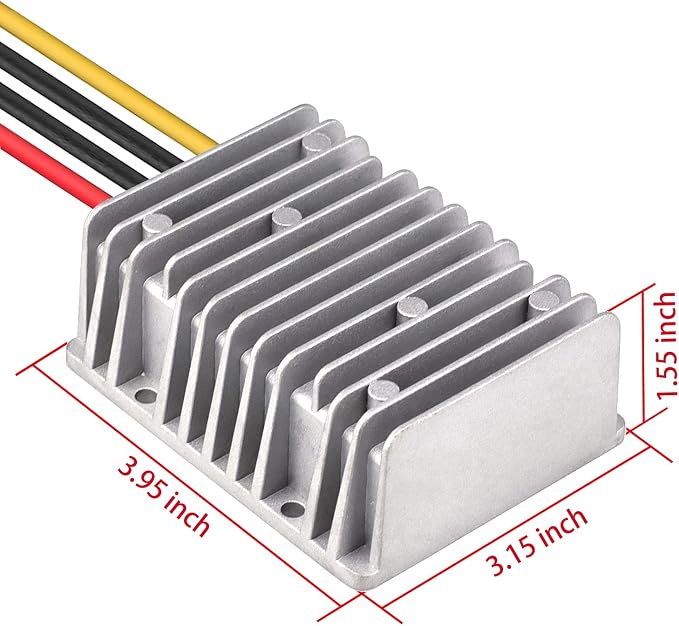 DC 24V to 13.8V 30A 414W Converter, Waterproof DC Voltage Reducer Buck Transformer Power Supply for Golf Cart