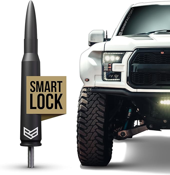 Ronin Factory Antenna for Ford F150 F250 F350 Ford Raptor Bronco Accessories Truck F-150 Accessories & Dodge RAM 1500 Anti Theft Short Replacement Antenna (SmartLock)