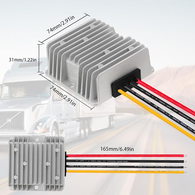 ELFCULB 8V–40V to 12V DC Buck Boost Converter, Voltage Regulator for 12V Devices, 3A 36W / 10A 120W, for Truck, Golf Cart, Solar