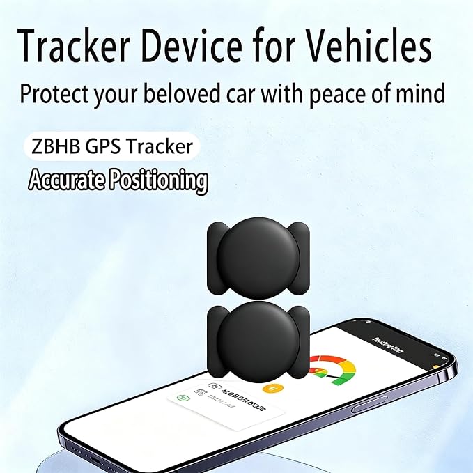 2 Pack GPS Tracker for Vehicles,Car Tracker Device Hidden for Vehicles,Tracker Device for Vehicles,Car GPS Tracker | Magnetic | Android and iOS Compatible | No SIM Card | Waterproof