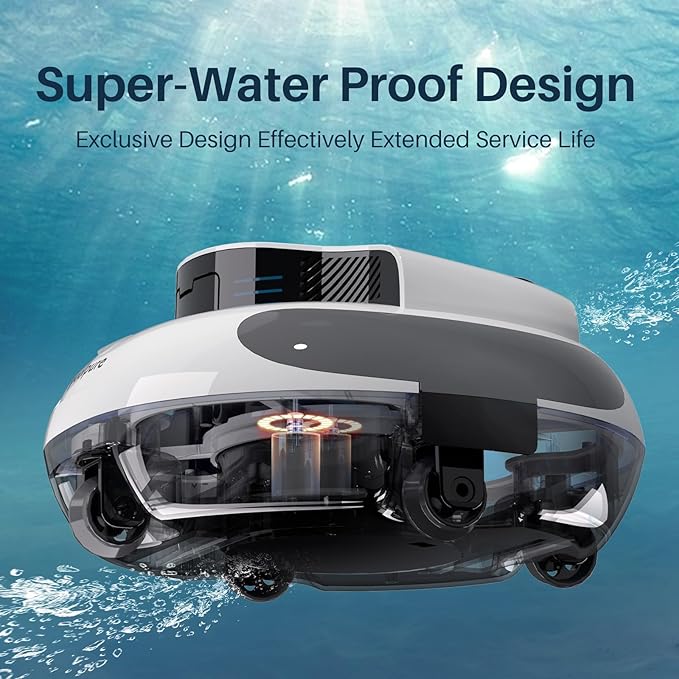 PoolPure Aquaguard SE II Cordless Robotic Pool Cleaner with 5000mAh Large Battery, 120-Min Operating Time, Adjustable Path Options for Above-Ground Pools
