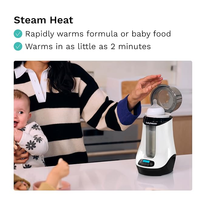 Baby Brezza Smart Baby Bottle Warmer, Breastmilk Warmer + Defroster – Free App - Different Temperatures for Breastmilk + Formula - Universal Fit for All Bottles + Milk Bags - Calentador de Biberones
