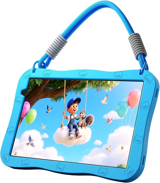 Tablet Android 10 inch, Android 15,32GB Storage, Five-Core, HD IPS Screen, Dual Camera, WiFi, Bluetooth, Parental Control,Tablets with 6000mAh Battery, Type-C,Blue