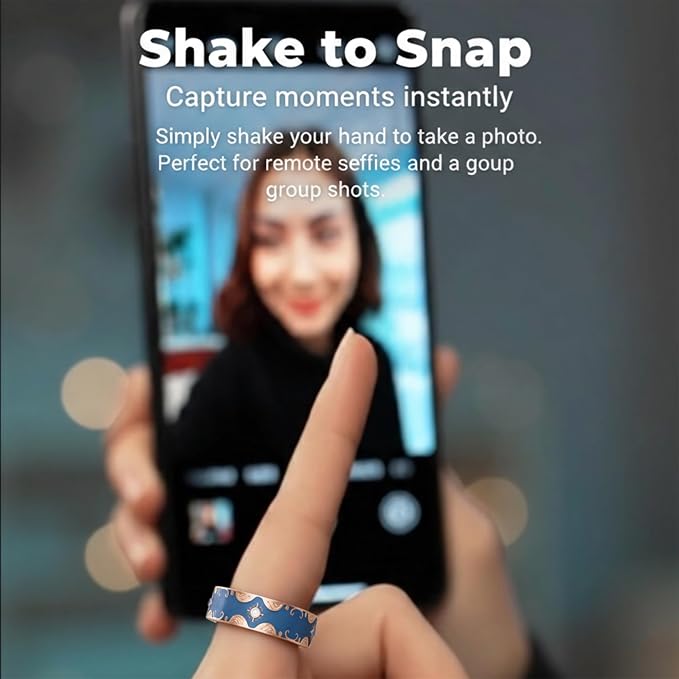 Smart Ring for Women Gift, Fitness & Vital Signs Monitoring, Sleep Tracker/Remote Photography/No Subscription(Blue,10#)
