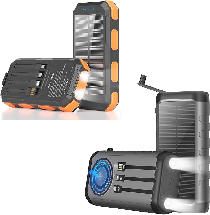 YELOMIN 38800mAh Solar Charger 59800mAh Solar Power Bank for Camping Hiking Travel and Storm Prep