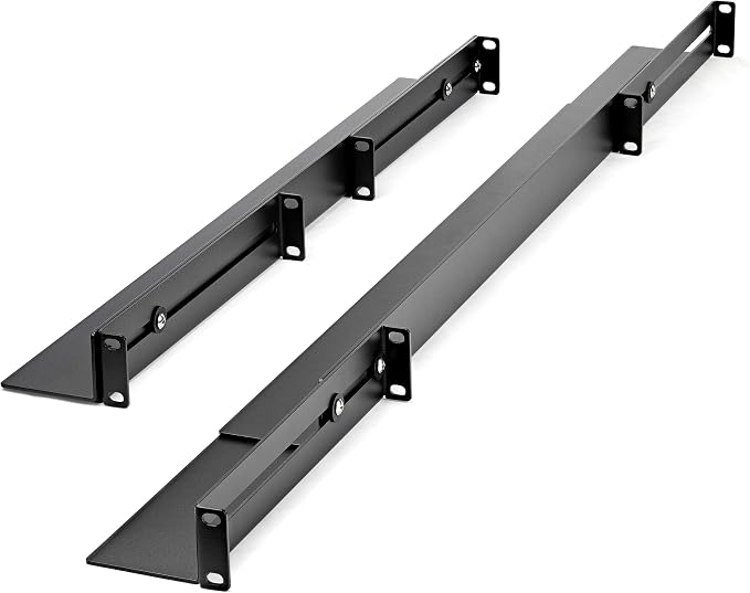 StarTech.com 1U 19 inch Server Rack Rails - 24-36 inch Adjustable Depth - Universal 4 Post Rack Mount Rails - Network Equipment/Server/UPS Mounting Rail Kit HPE ProLiant Dell PowerEdge (UNIRAILS1UB)