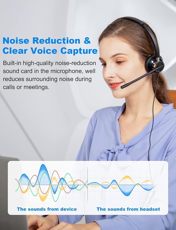 New Bee USB Headset with Microphone RGB Headphone Stand