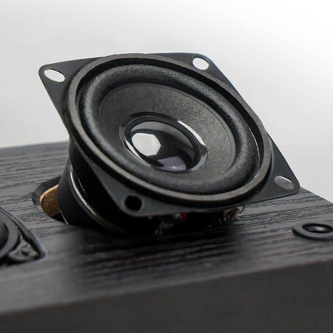RIOWOIS Passive Bookshelf Speakers for Home Theater Surround Sound, Satellite Stereo Speakers with Crisper Sound and Classic Wood Grain for Record Player/Computer/TV, Wall Mountable, One Pair.