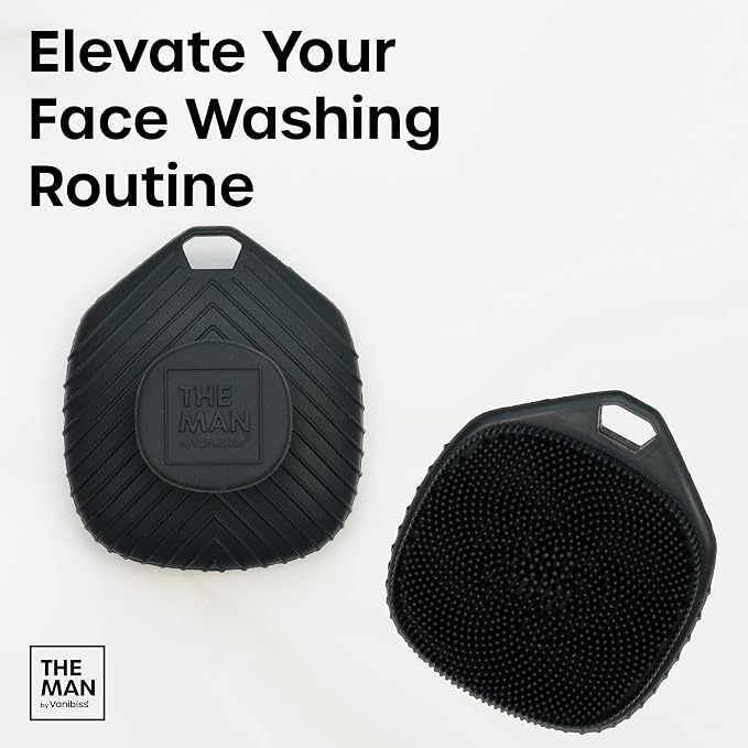 The Man Silicone Face Scrubber for Men, Face Cleansing Brush | Silicone face scrubber, cleanse skin, gently exfoliate and refresh your daily skincare routine.