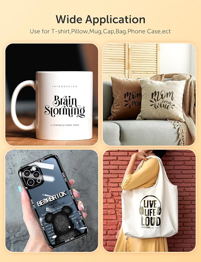 Hiipoo Sublimation Ink Refilled Bottles Compatible for ET2400 ET2720 ET2760 ET2750 ET4800 ET-2800 ET-2803 ET-2850 Inkjet Printers Heat Press Transfer on Mugs T-Shirts (2BK)