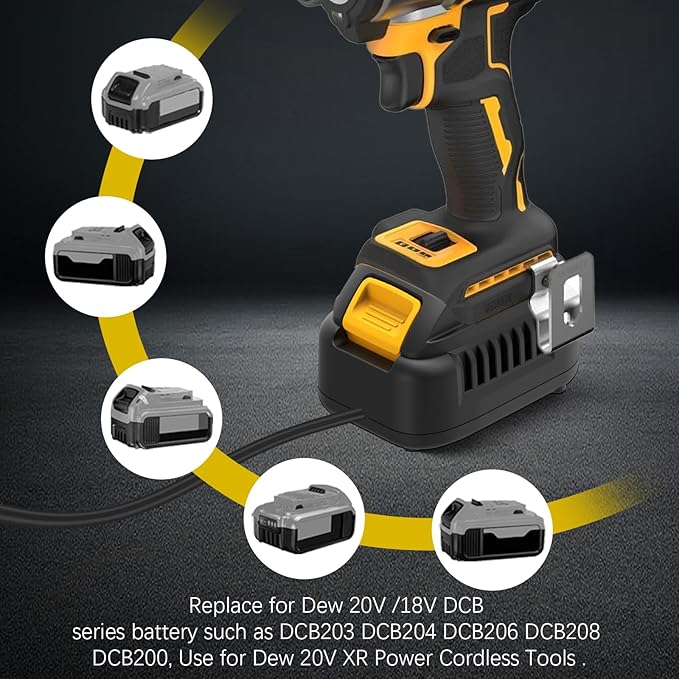 New Version 110V to 20V DC Converter,Power Source Option for Dewalt 18V-20V Cordless Tools,AC to DC Converter 500W,120V to 20V Power Supply, AC Plug Transformer Adapter