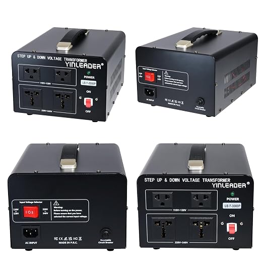 Yinleader 3000 Watt Voltage Converter Transformer Step Up 110V to 220V or Step Down 220V to 110V Power Converter Adapter for use in The United States for European and Asian Household appliances