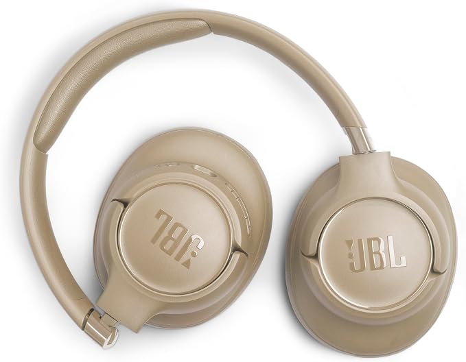 JBL Tune 730BT - Wireless Over-Ear Bluetooth® 6.0 Headphones with Powerful JBL Pure Bass Sound, 2 beamforming mics for Perfect Calls, Up to 76 Hours of Battery Life, & Multi-Point Connection (Beige)