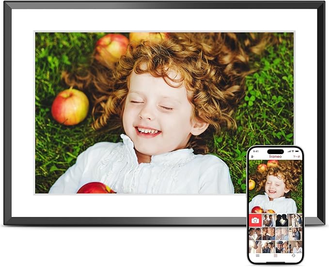 2K 64GB Digital Picture Frame, 10.1 Inch Frameo Digital Frame WiFi, 1920 * 1200 Touch Screen, Share Photos& Videos Instantly, Auto-Rotate, Digital Photo Frame for Wall, Birthday Gifts for Friends