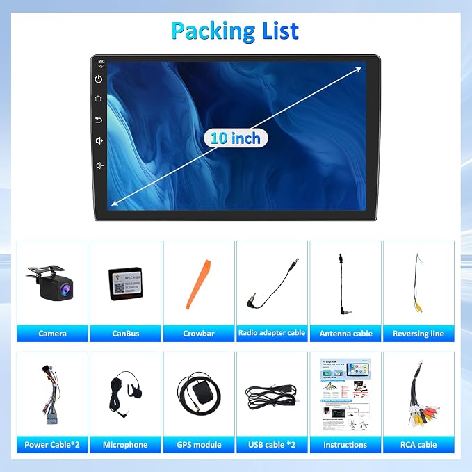 4G+64G Car Stereo for Dodge RAM 1500 Radio 2009-2012: Android 15 Car Radio Upgrade for Dodge Ram 1500 2500 3500, Wireless/Wire Carplay&Android Auto/Bluetooth/WiFi/GPS/FM SWC/Backup Camera