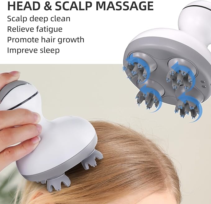 cotsoco Electric Head Massager & Hand Massager with Heat and Compression for Arthritis and Carpal Tunnel